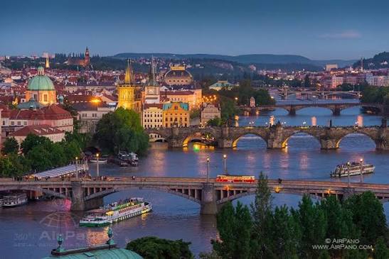 Romantic Prague Evening Riverside Walk photo 2